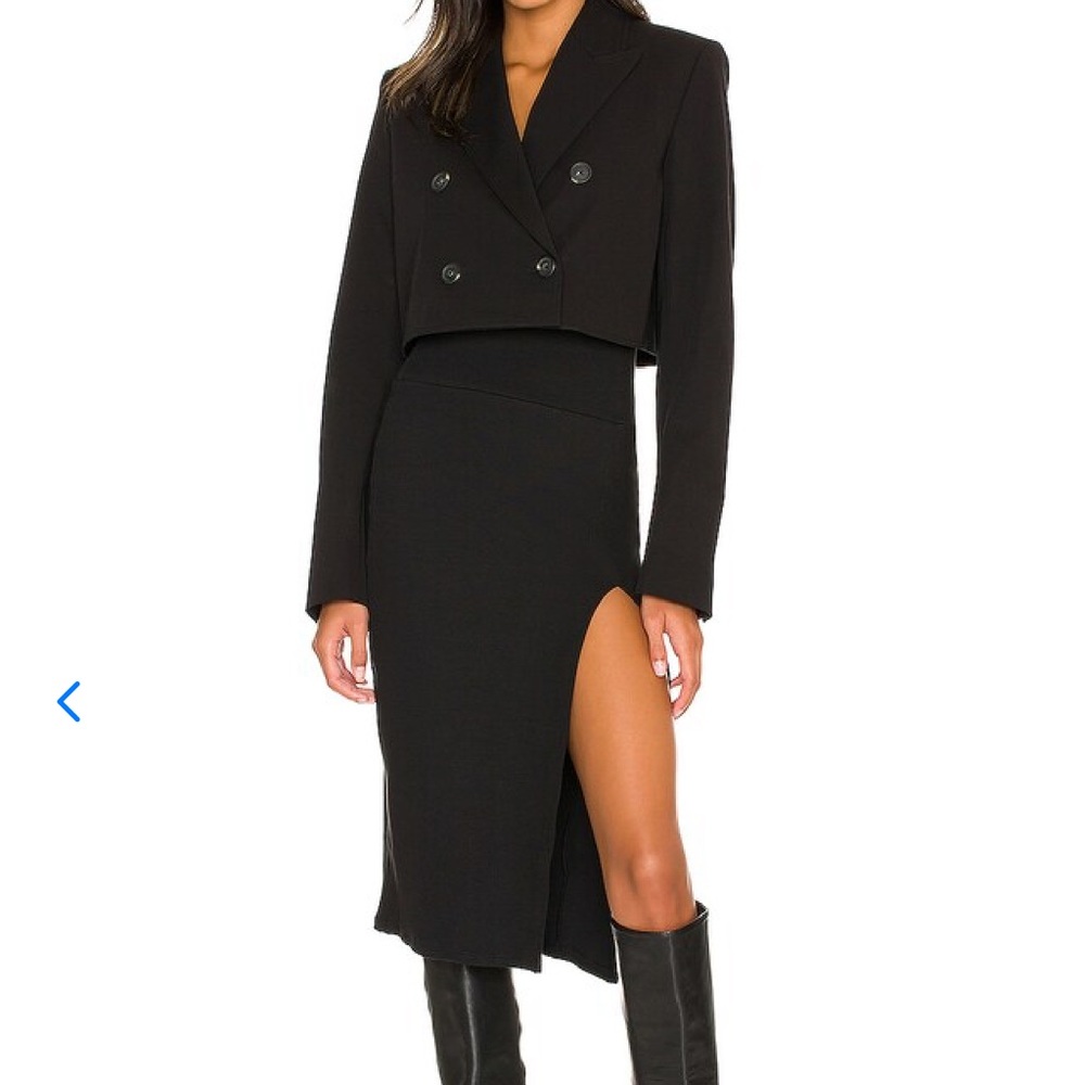 Lovers and Friends midi black dress in the style LIV.